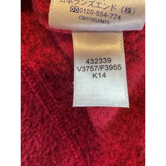 Lands’ End Women’s Red Heathered Quarter Zip Fleece Medium - Picture 6 of 8